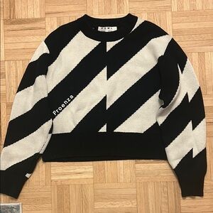 Proenza Schouler Monochrome Diagonal Stripe Sweater